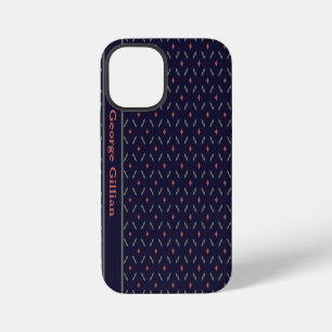 Coque iPhone 12 Mini élégant motif bleu profond