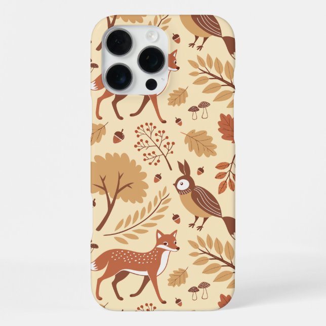 Coque iPhone Élégant Motif d'automne scandinave (Verso)