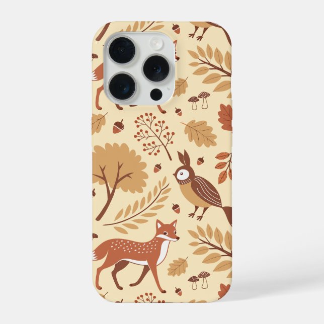 Coque iPhone Élégant Motif d'automne scandinave (Verso)