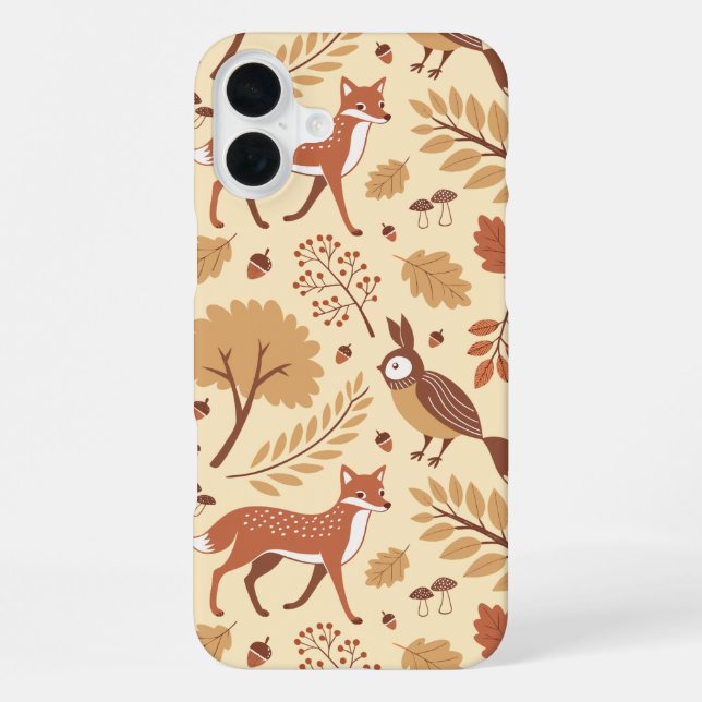 Coque iPhone Élégant Motif d'automne scandinave (Verso)