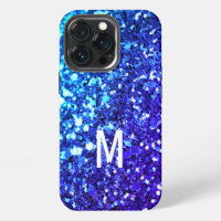 Élégant Nom Monogrammé Personnalisé Paillettes Ble