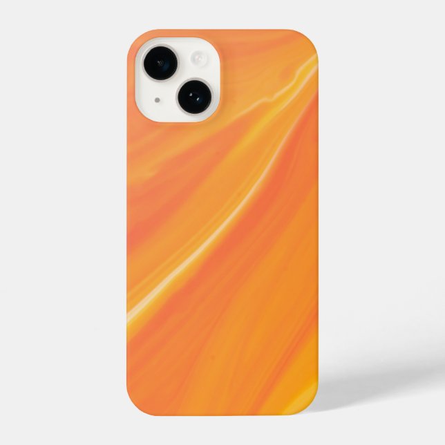 Coque iPhone  Elegant Orange Marble  (Verso)