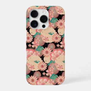 Coque iPhone 16 Pro Élégant ornement Floral Poche de printemps Jardin