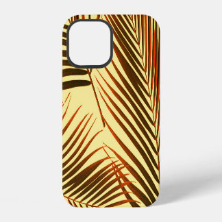 Coque iPhone 12 Elégant Palm Répéter conception Motif