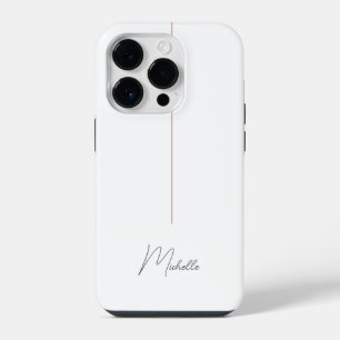 Coque Pour iPhone 14 Plus Élégant Professionnel Simple Minimaliste Rouge Bla