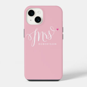 Coque Pour iPhone 14 Élégant Script moderne futur mariée Mme.