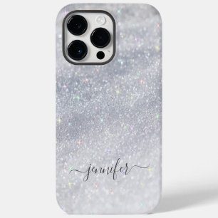 Coque Pour Pour iPhone 14 Pro Max Elegant Silver Glitter