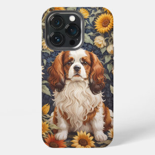 Etui iPhone 13 Pro Élégant tournesol Cavalier King Charles Spaniel