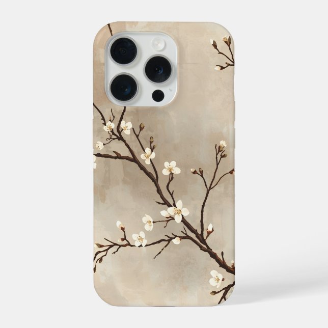 Coque iPhone Elegant White Blossom Minimal Branch (Verso)