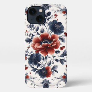 Etui iPhone 13 Elégante aquarelle Vintage fleurs inspirées