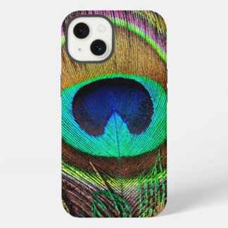 Etui iPhone 13 Elégante Belle Bijoux Plumes de paon coloré