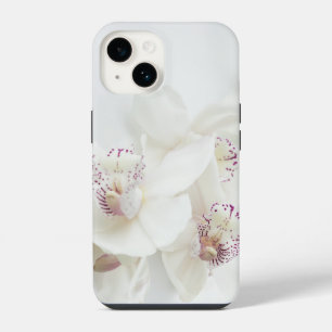 Coque Pour iPhone 14 Élégante boîte téléphonique pour orchidées blanche