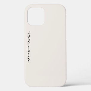 Coque iPhone 12 Élégante calligraphie Modèle moderne Nom Monogramm