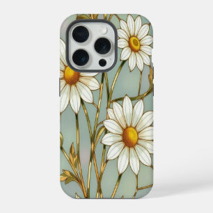 Coque iPhone 15 Pro Élégante fleur de téléphone iPhone sauvage avec vi