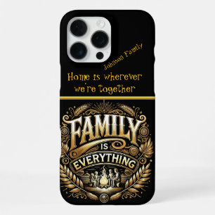 Coque iPhone 16 Pro Max Elégante plage de la famille feu de camp Gold Scen