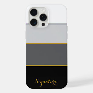 Coque iPhone 15 Pro Max Élégantes bandes de blocs de couleur personnalisée