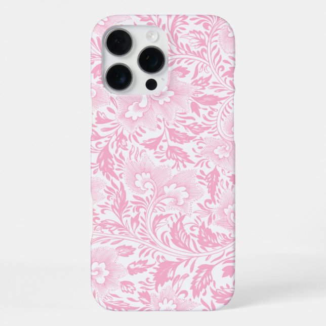 Coque iPhone Élégants étuis iPhone avec motif floral rose prote (Verso)