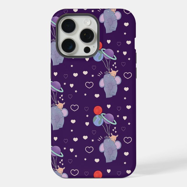 Coque iPhone Élément et Lapin Montgolfière spatiale | Fantaisis (Verso)