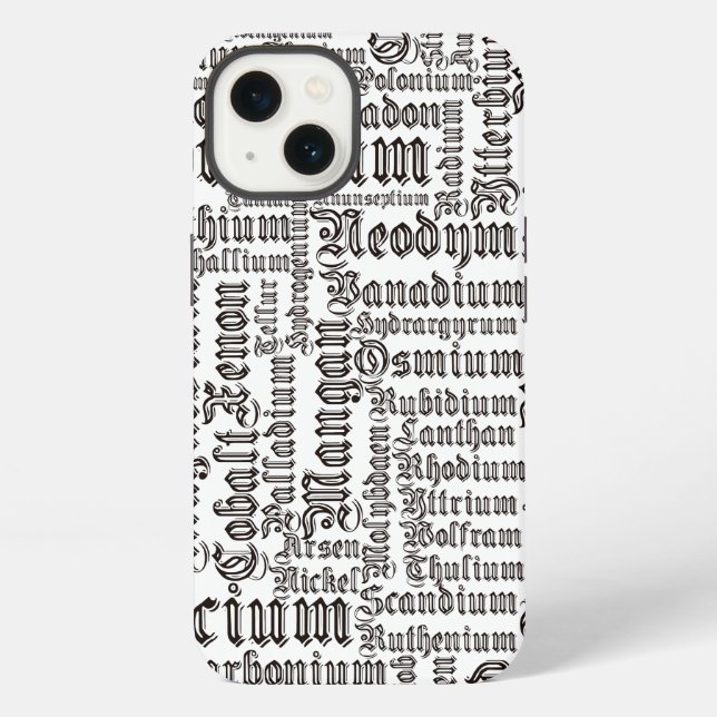 Coque iPhone Éléments chimiques (Verso)