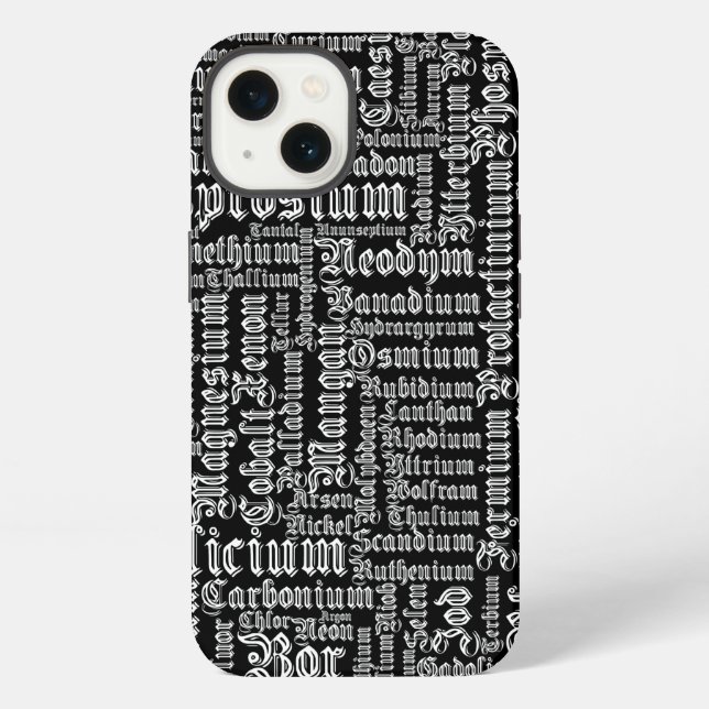 Coque iPhone Éléments chimiques (Verso)