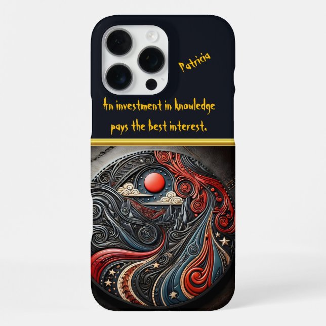 Coque iPhone Éléments cosmiques dans un design circulaire (Verso)