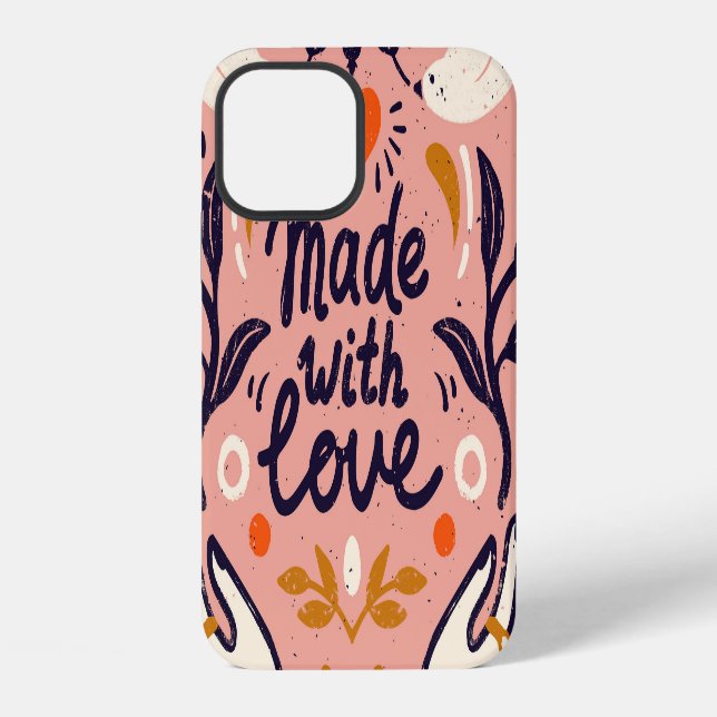 Coque iPhone Éléments d'amour : composition rose vintage. (Verso)