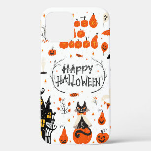Coque iPhone 12 Eléments de design Halloween. Cliparts d'Halloween