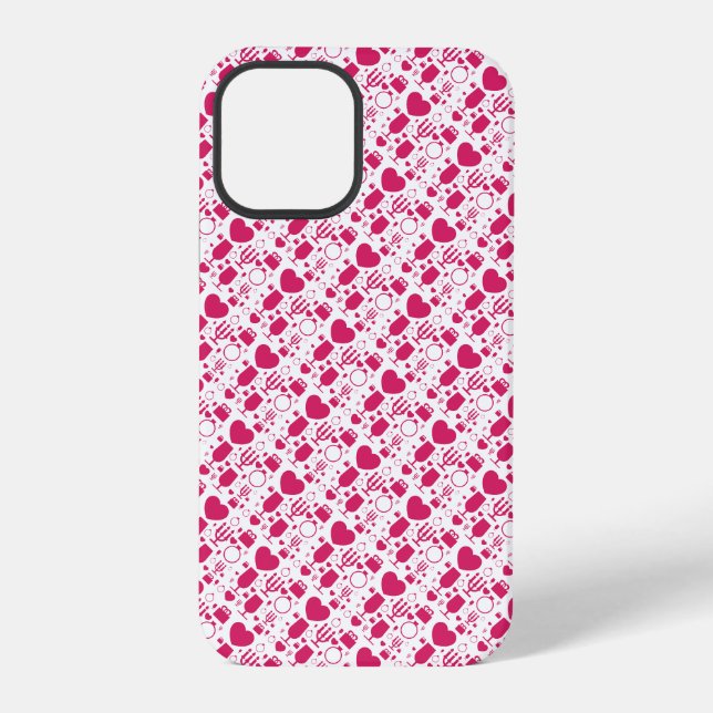 Coque iPhone éléments de motifs de la Saint-Valentin (Verso)