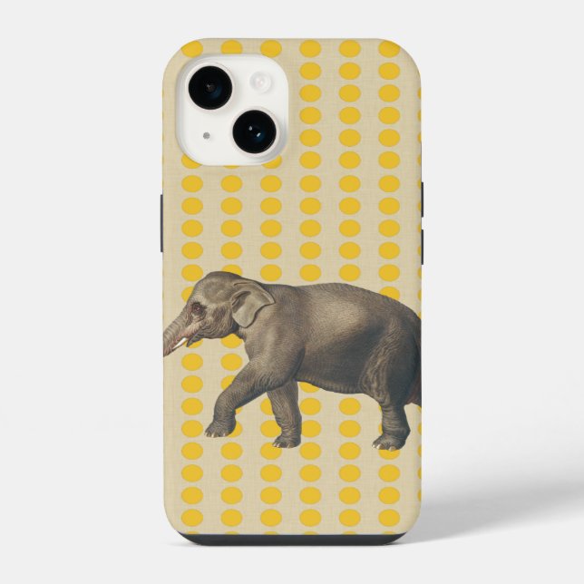 Coque iPhone Éléphant à points de Saffron Spice Moods (Verso)