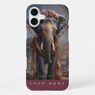 Coque iPhone 16 Plus Eléphant botanique