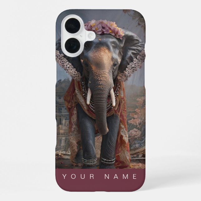 Coque iPhone Eléphant botanique (Verso)