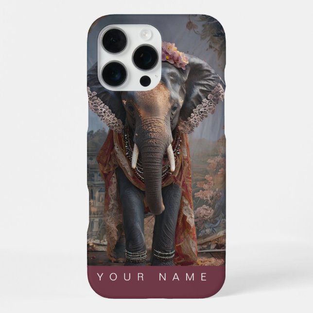 Coque iPhone Eléphant botanique (Verso)