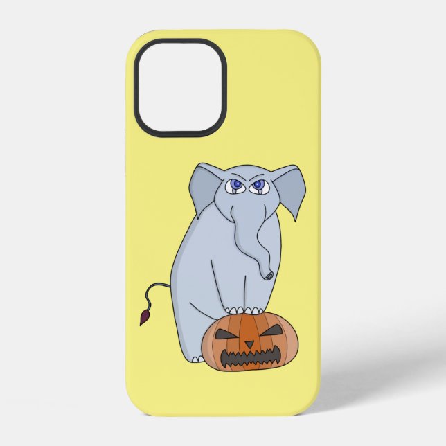 Coque iPhone Eléphant citrouille (Verso)