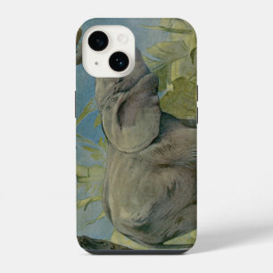 Coque Pour iPhone 14 Éléphant d'Afrique vintage dans la jungle, EJ Detm