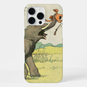 Coque iPhone 16 Pro Max Éléphant et braconnier dans la jungle