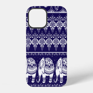 Coque iPhone 12 Elephant, paisley : motif vintage tribal.