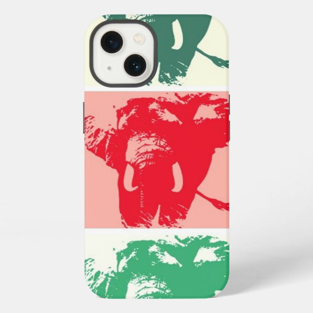 Coque iPhone Éléphants Pop Art (Verso)