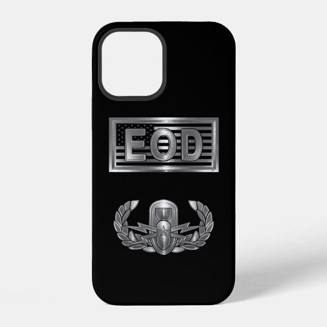 Coque iPhone Élimination des engins explosifs (EED)  & Drapeau  (Verso)