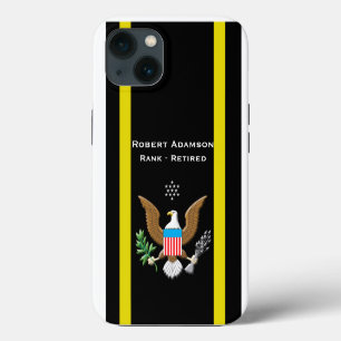 Etui iPhone 13 Emblème de défense de l'armée militaire personnali