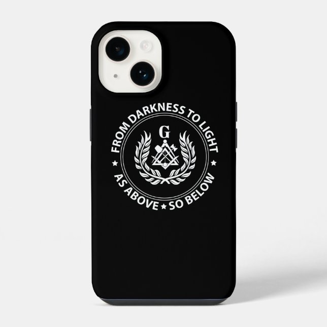 Coque iPhone emblème de la franc-maçonnerie (Verso)
