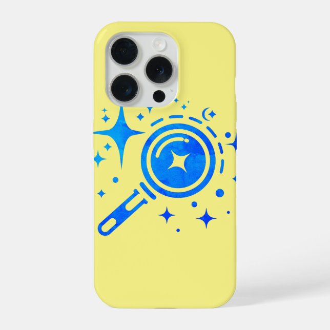 Coque iPhone Emblème de l'IA Étoiles scintillantes, phare de l' (Verso)