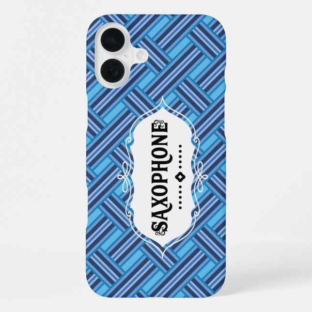 Coque iPhone Emblème du saxophone (Verso)