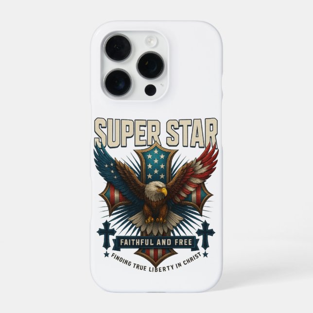 Coque iPhone Emblème Super Star Eagle (Verso)