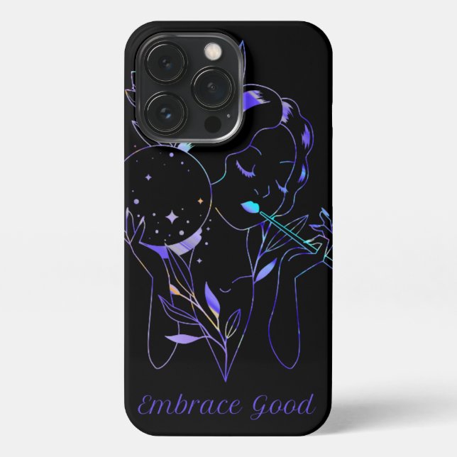 Coque iPhone Embrasser la bonne fille (Verso)
