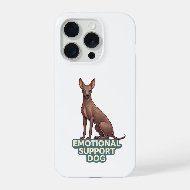 Coque iPhone Emotional Support Dog Peruvian Inca Orchid (Verso)