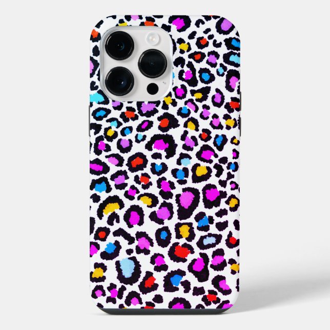 Coque iPhone Empreinte de léopard couleur (Verso)