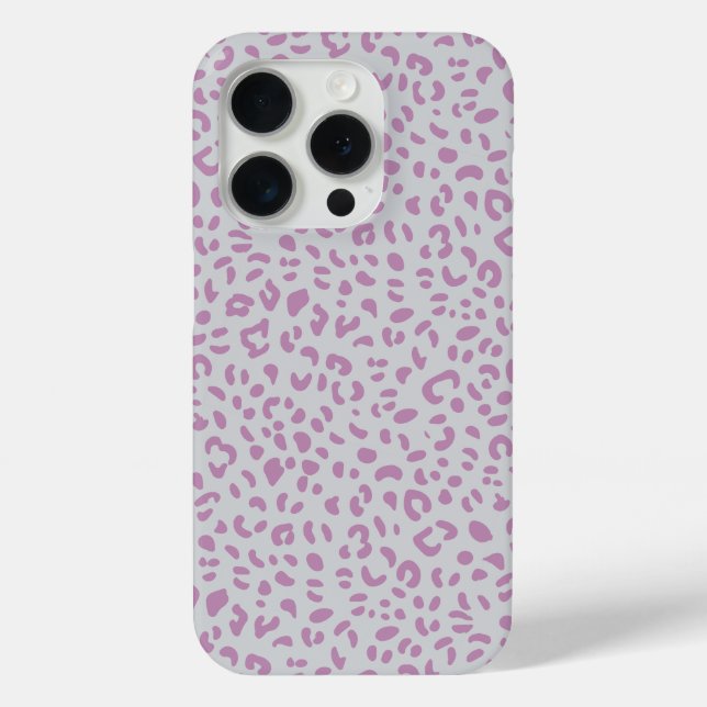 Coque iphone Empreinte de léopard Lavender (Verso)