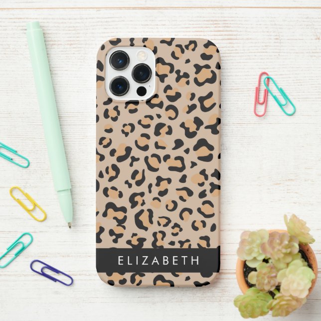 Coque iPhone Empreinte de léopard, Spots, Leopard Brown, Votre  (Sur le bureau)