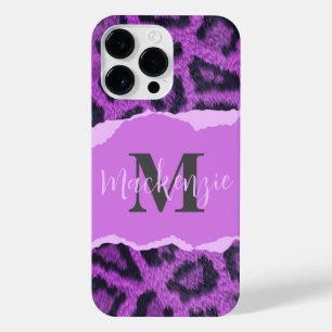 Coque Pour Pour iPhone 14 Pro Max Empreinte de léopard violet