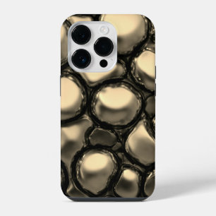 Coque Pour iPhone 14 Plus Empreinte en acier inoxydable en or de titane